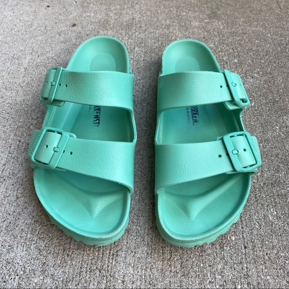 Birkenstock Arizona Essentials EVA Waterproof Sandals Size 38 Bold Jade